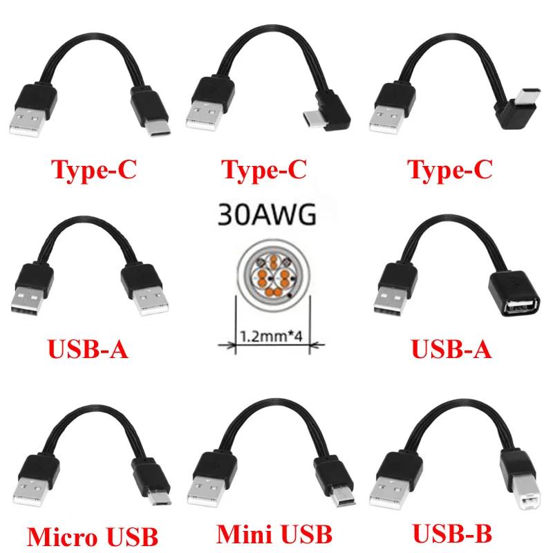  0.1M CŸ USB-A B C ̴ ũ USB -USB-A 2.0  Ʈ Ǹ ý ÷ ª  ̺, 30AWG